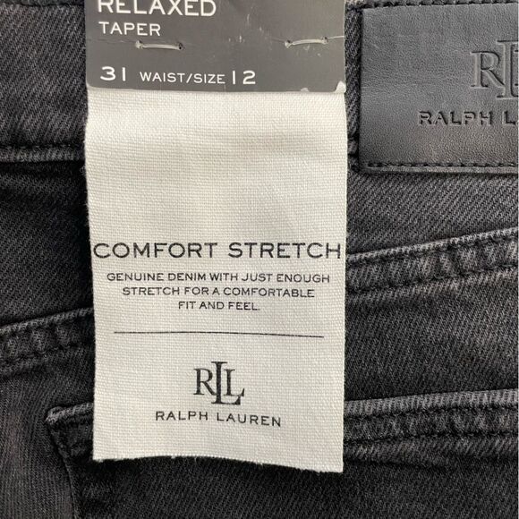 Lauren Ralph Lauren Relaxed Taper Leg Comfort Stretch Jeans Size 31 NEW Mid Rise - Picture 12 of 12